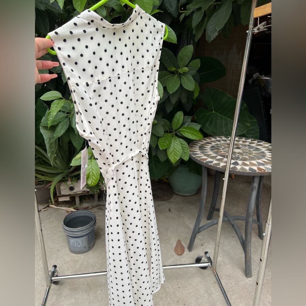 Nanette lepore polka dot white black dress - Picture 2 of 3